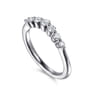 14K White Gold Diamond Wedding Band - 0.35 ct