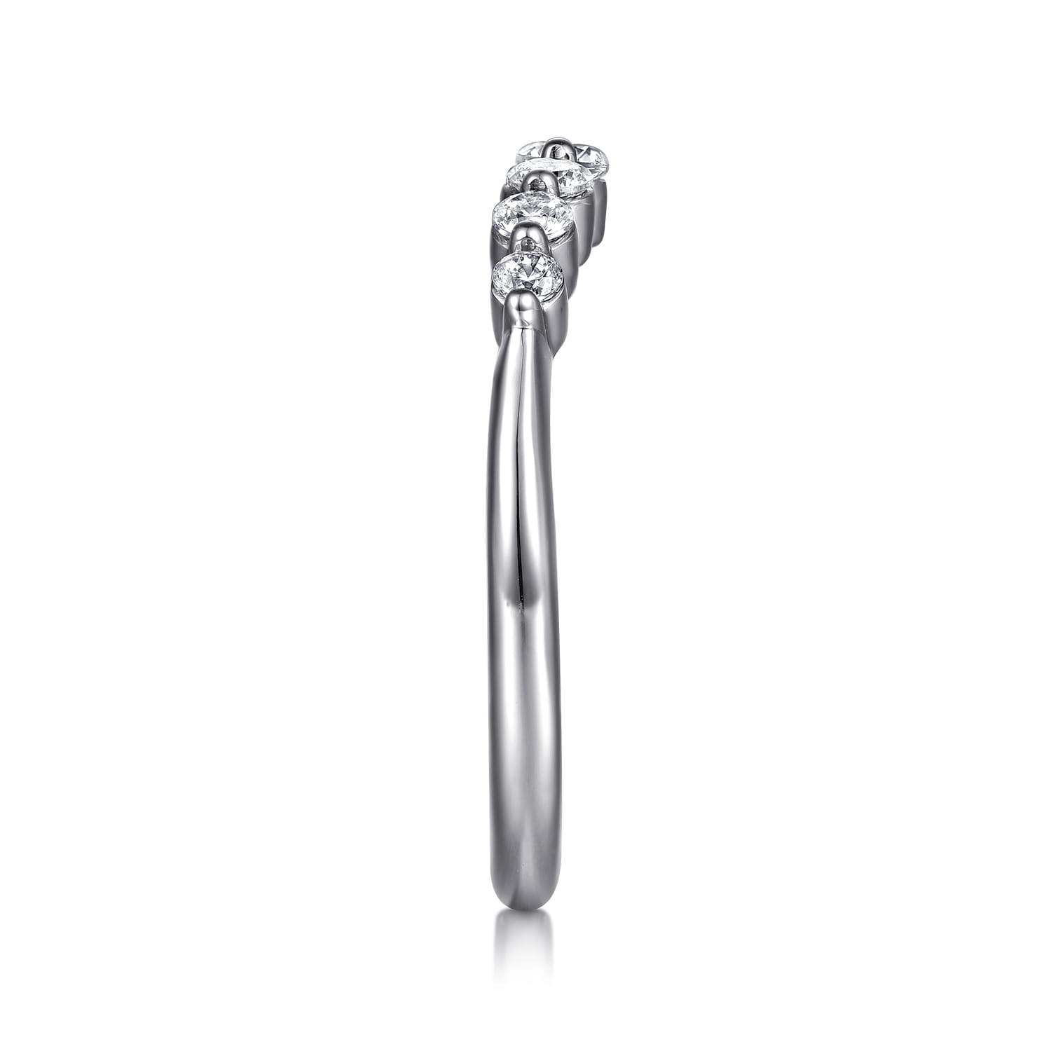 14K White Gold Diamond Wedding Band - 0.35 ct - Shot 4