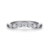 14K White Gold Diamond Wedding Band - 0.35 ct