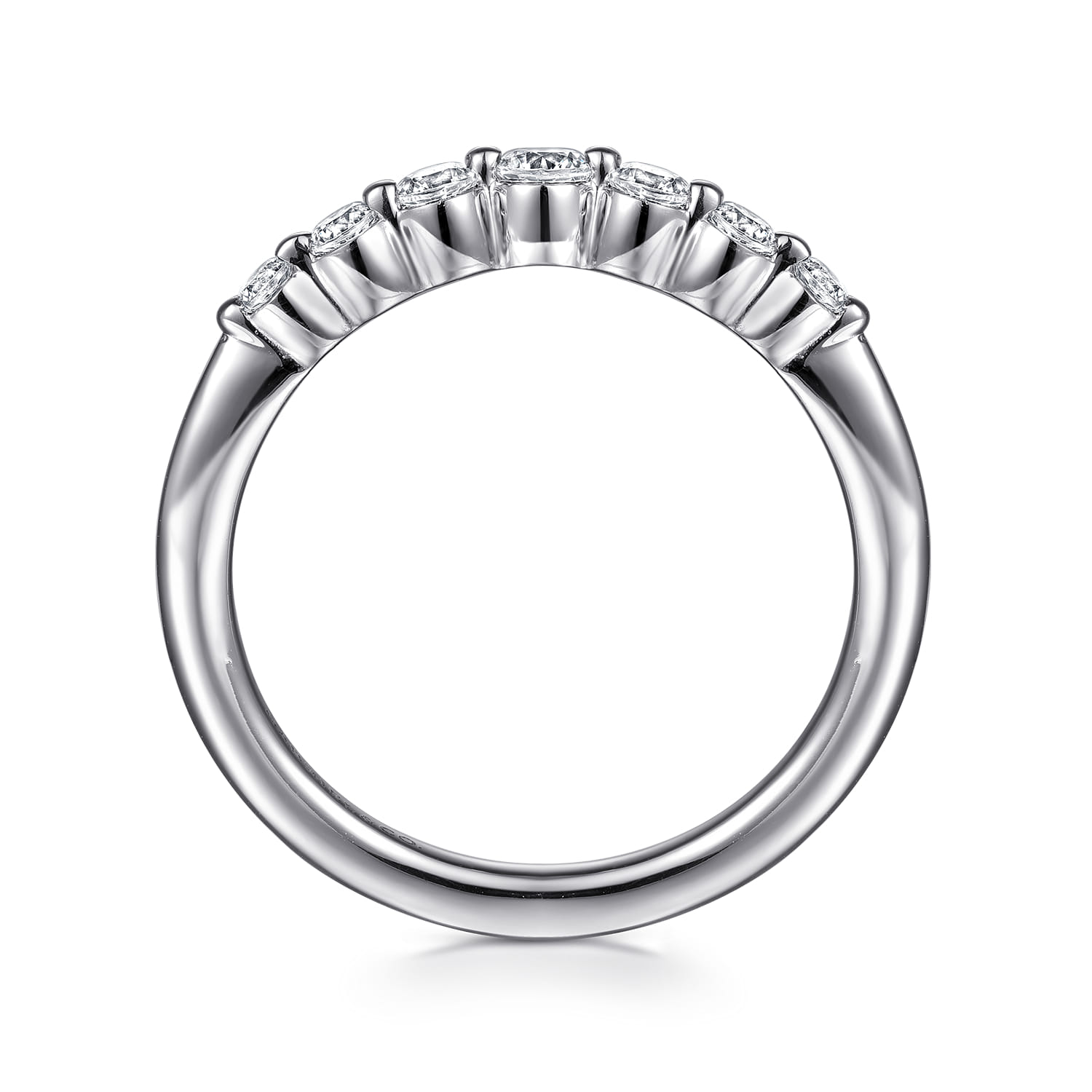 14K White Gold Diamond Wedding Band - 0.35 ct - Shot 2