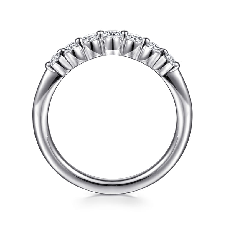 14K White Gold Diamond Wedding Band - 0.35 ct - Shot 2