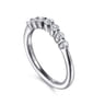 14K White Gold Diamond Wedding Band - 0.35 ct