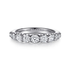 14K White Gold Diamond Wedding Band