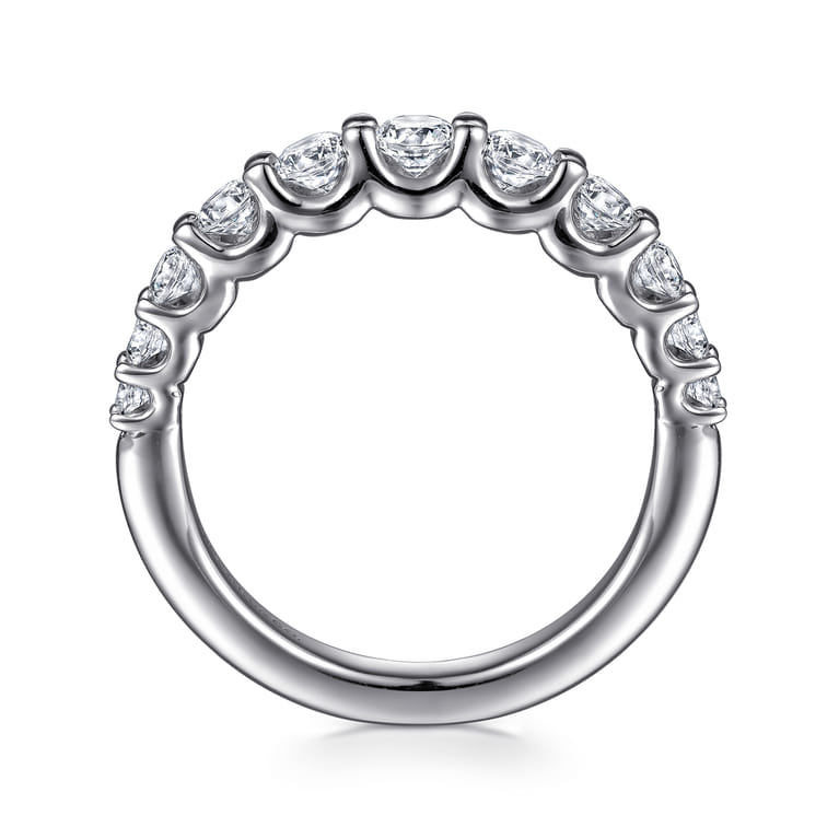 14K White Gold Diamond Wedding Band - 0.75 ct - Shot 2