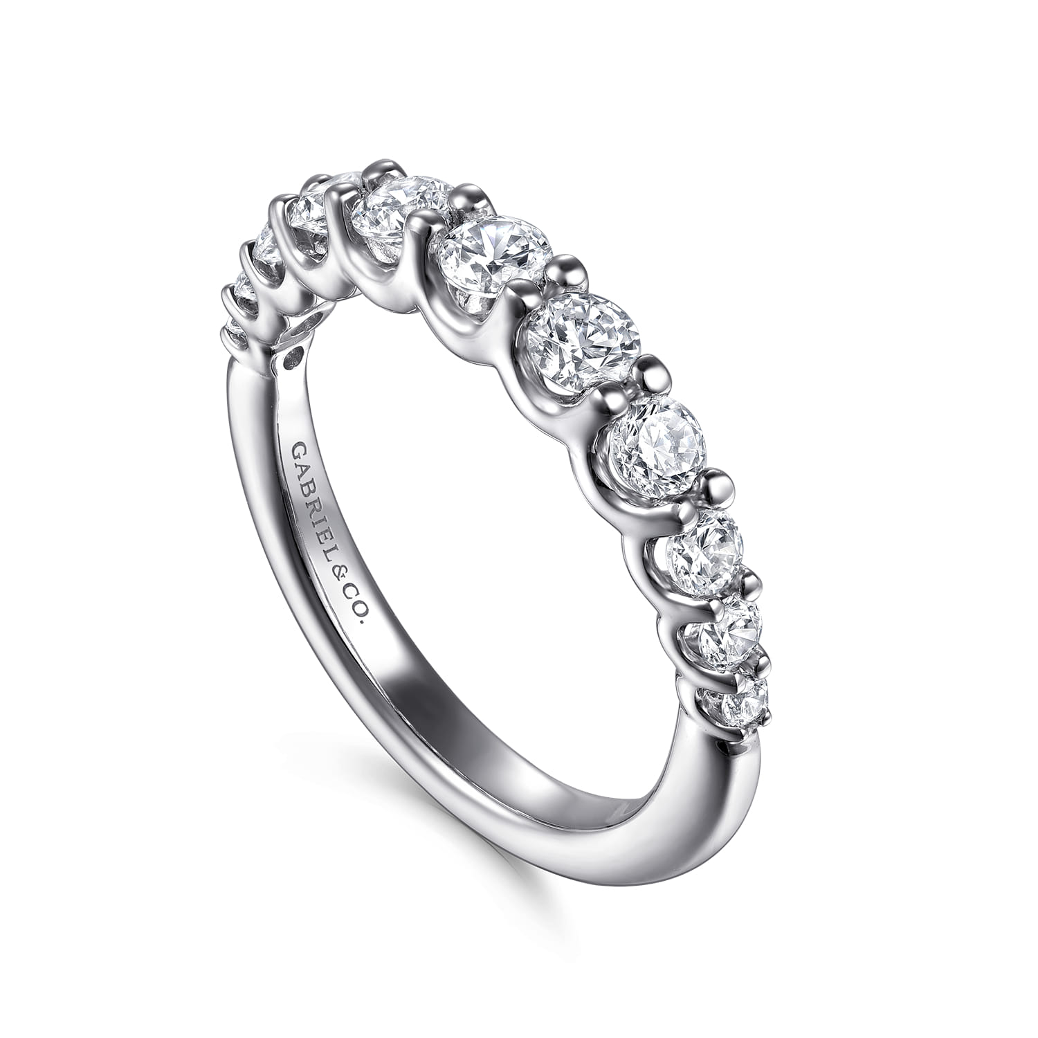 14K White Gold Diamond Wedding Band - 0.75 ct - Shot 3