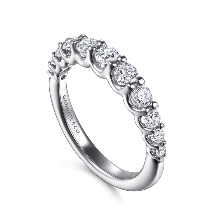 14K White Gold Diamond Wedding Band - 0.75 ct - Shot 3