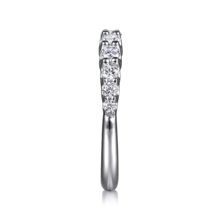 14K White Gold Diamond Wedding Band - 0.75 ct - Shot 4