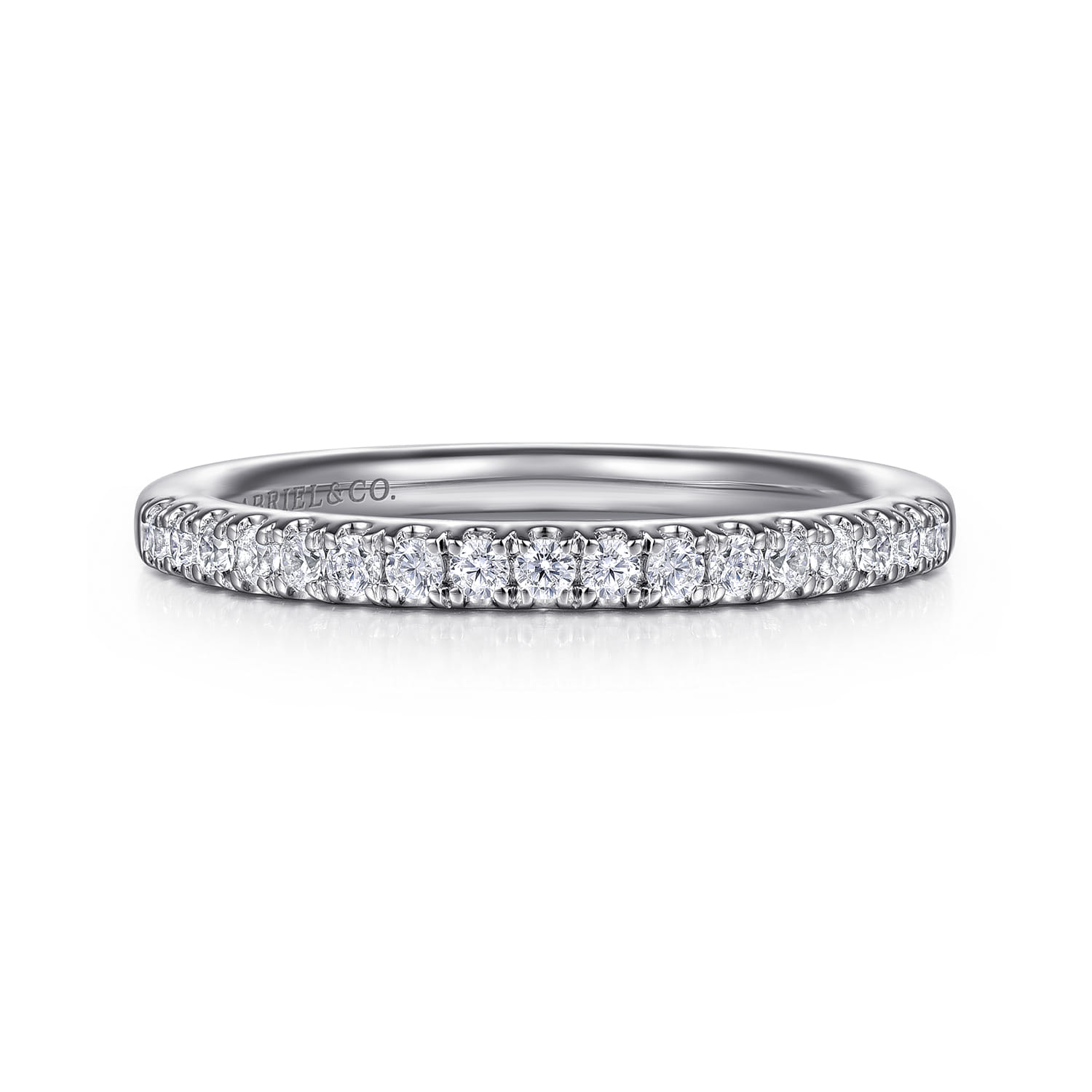 14K White Gold Diamond Wedding Band - 0.23 ct - Shot 1