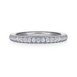 14K White Gold Diamond Wedding Band