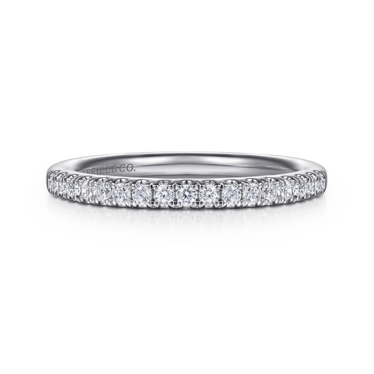 14K White Gold Diamond Wedding Band - 0.23 ct - Shot 1