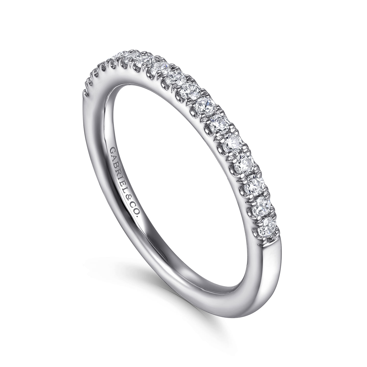14K White Gold Diamond Wedding Band - 0.23 ct - Shot 3