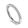 14K White Gold Diamond Wedding Band - 0.23 ct