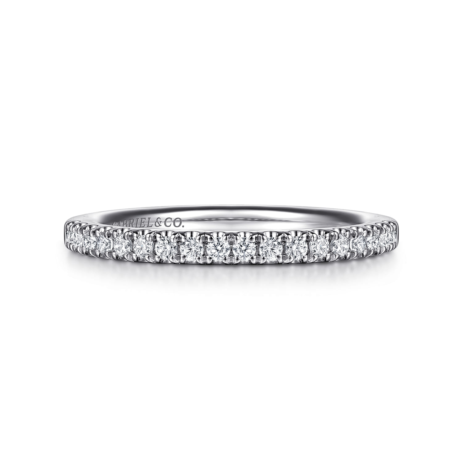14K White Gold Diamond Wedding Band - 0.25 ct - Shot 1