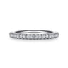 14K White Gold Diamond Wedding Band - 0.25 ct
