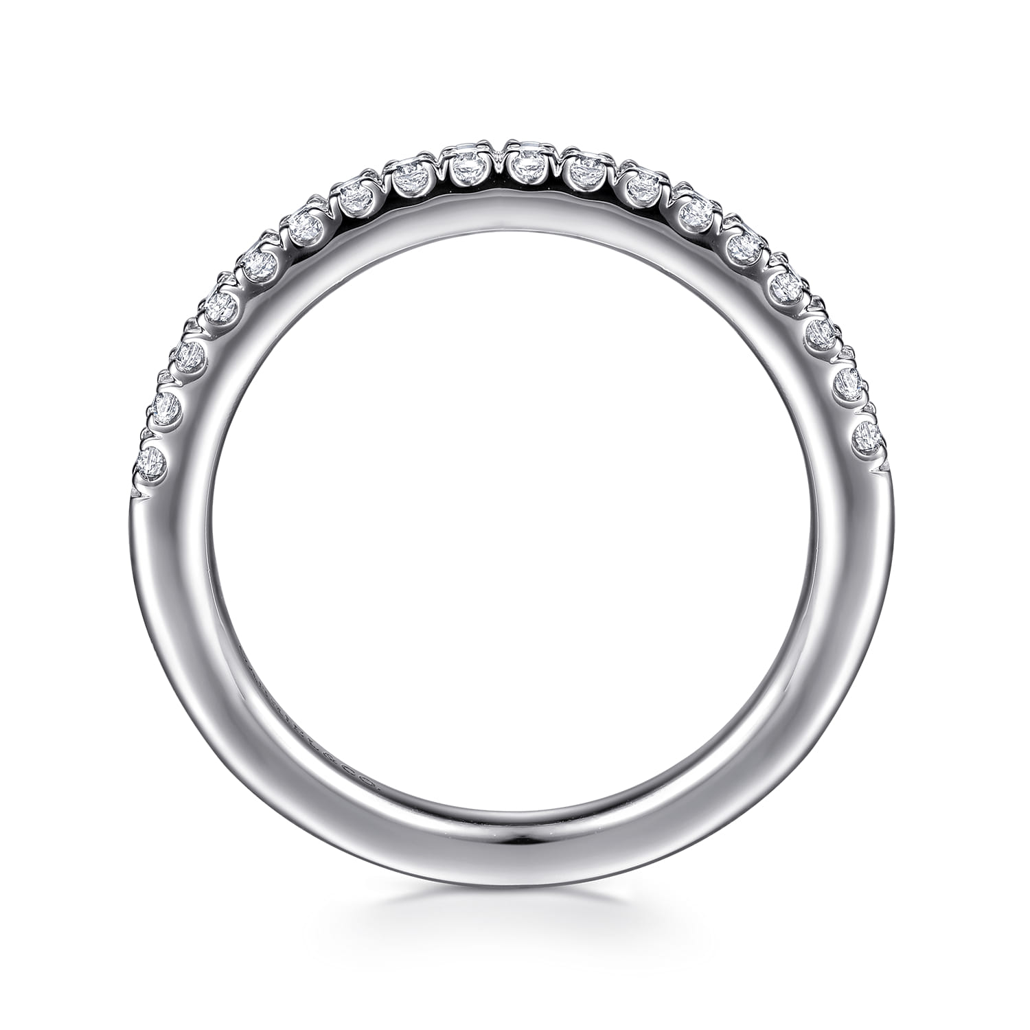 14K White Gold Diamond Wedding Band - 0.25 ct - Shot 2