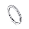 14K White Gold Diamond Wedding Band - 0.25 ct