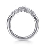 14K White Gold Diamond Wedding Band - 0.55 ct