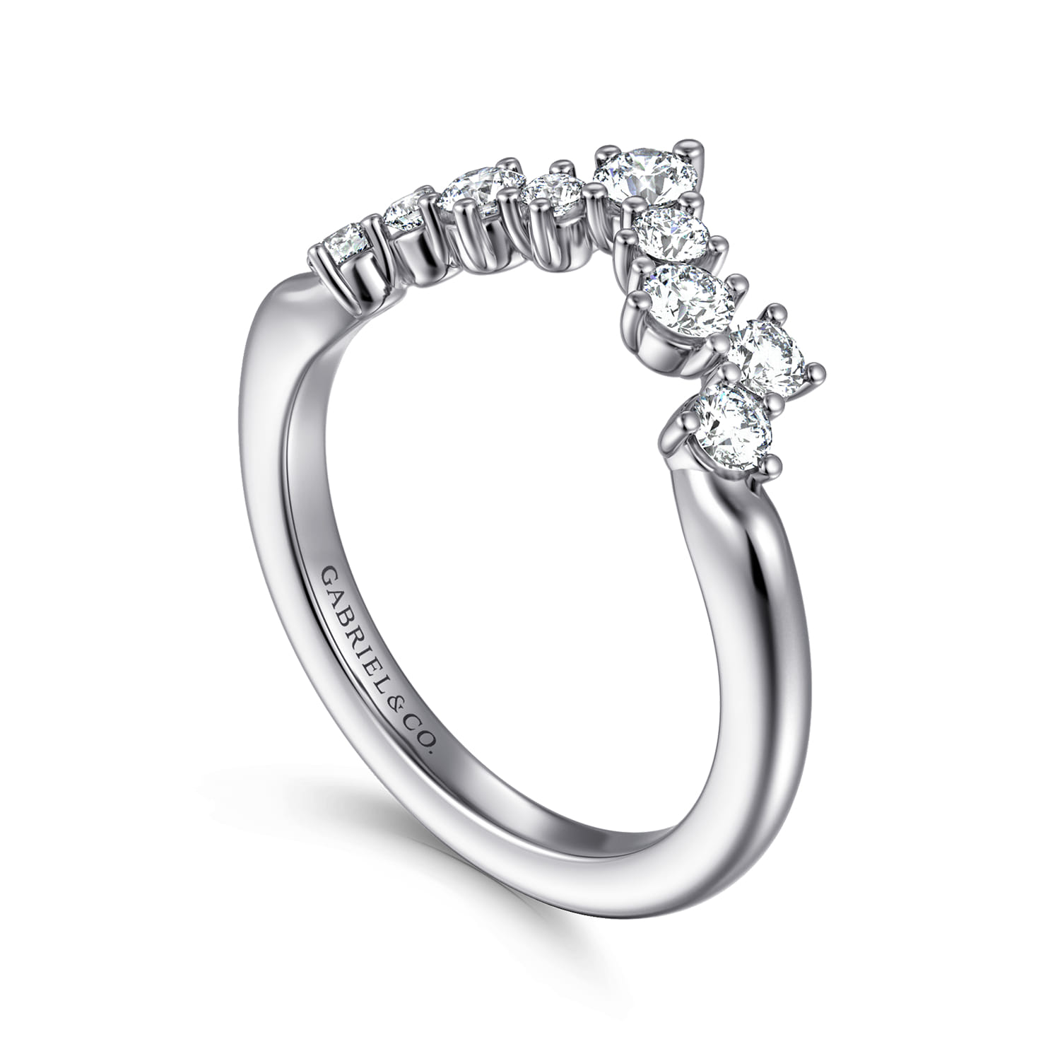 14K White Gold Diamond Wedding Band - 0.5 ct - Shot 3