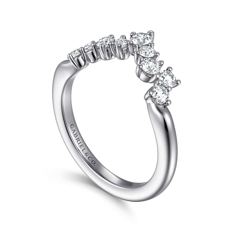 14K White Gold Diamond Wedding Band - 0.5 ct - Shot 3