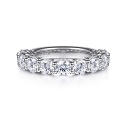 14K White Gold Diamond Wedding Band