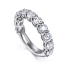 14K White Gold Diamond Wedding Band - 2.4 ct