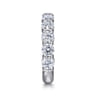 14K White Gold Diamond Wedding Band - 2.4 ct
