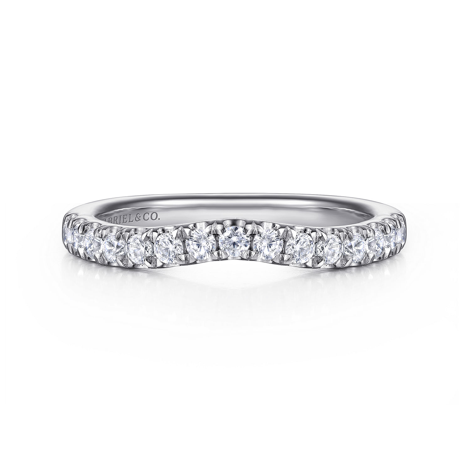 ガブリエラ　UR 14K White-Yellow Gold Oval Diamond Engagement Ring @ $2350