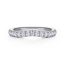 14K White Gold Diamond Wedding Band - 0.4 ct