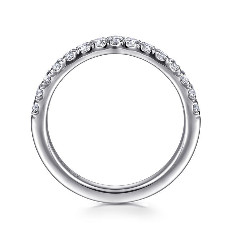 14K White Gold Diamond Wedding Band - 0.4 ct - Shot 2
