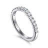 14K White Gold Diamond Wedding Band - 0.4 ct