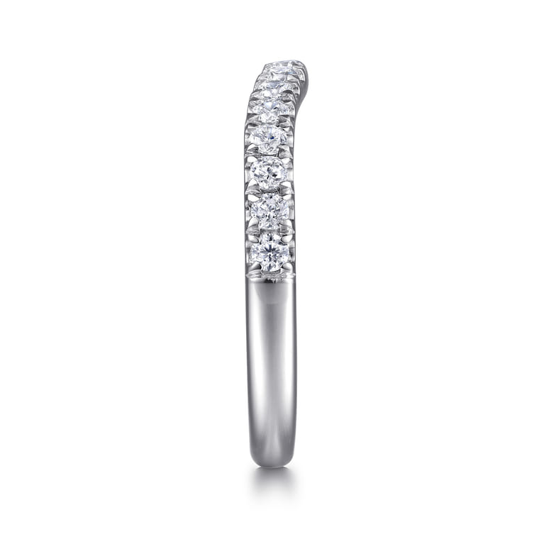 14K White Gold Diamond Wedding Band - 0.4 ct - Shot 5