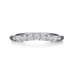 14K White Gold Diamond Wedding Band
