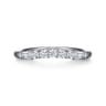 14K White Gold Diamond Wedding Band - 0.45 ct