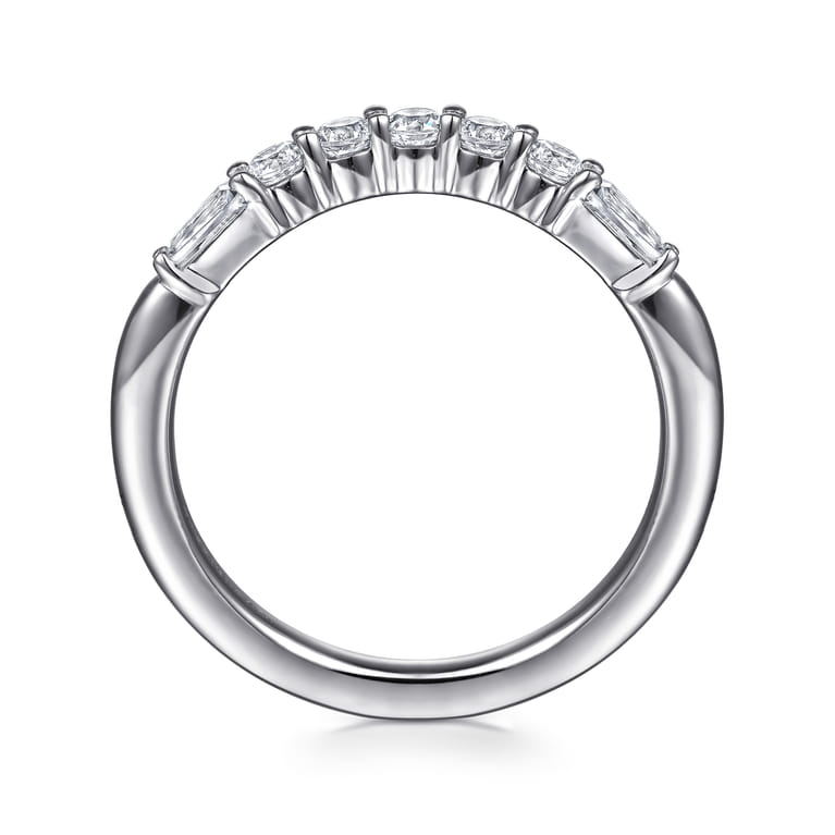 14K White Gold Diamond Wedding Band - 0.45 ct - Shot 2