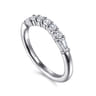 14K White Gold Diamond Wedding Band - 0.45 ct
