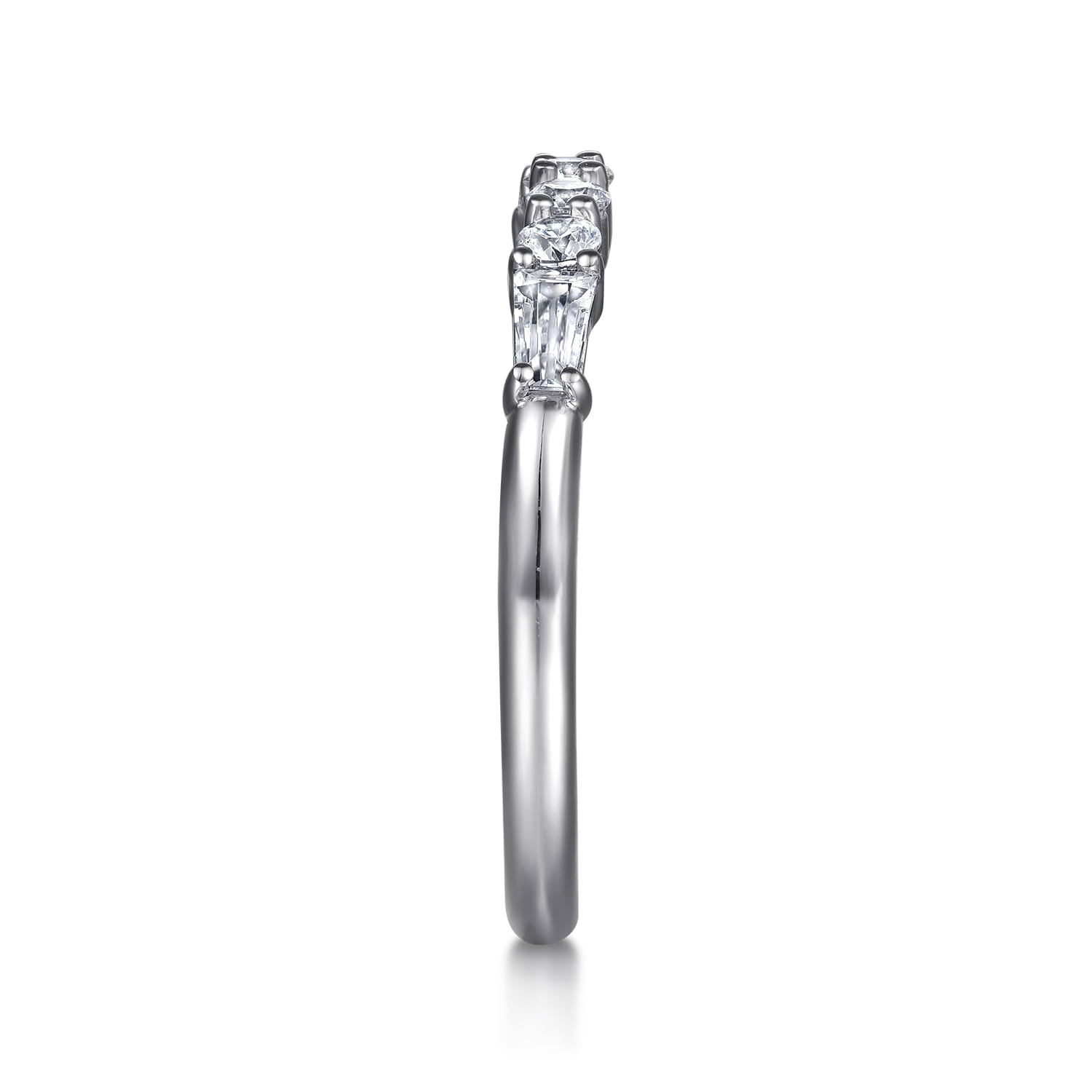 14K White Gold Diamond Wedding Band - 0.45 ct - Shot 4