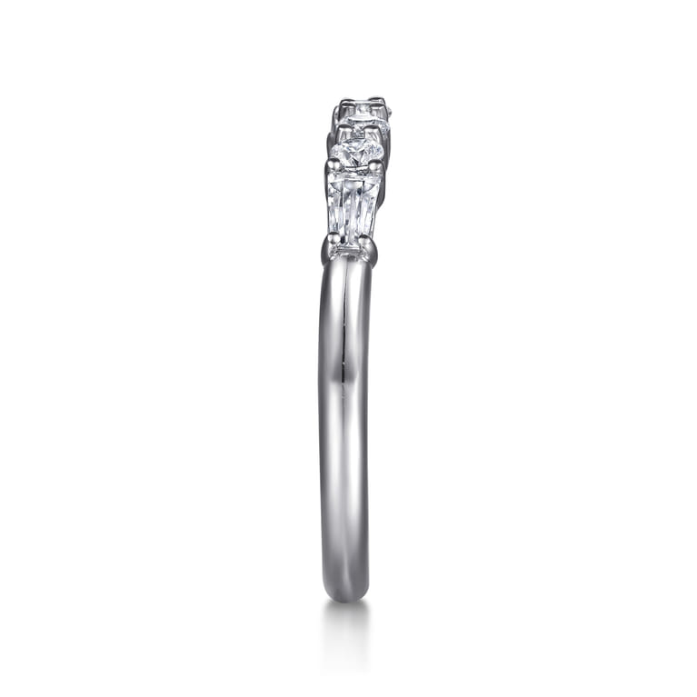 14K White Gold Diamond Wedding Band - 0.45 ct - Shot 4