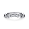 14K White Gold Diamond Wedding Band - 0.5 ct
