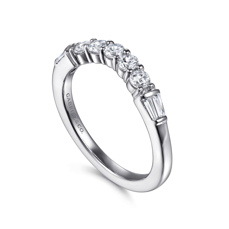 14K White Gold Diamond Wedding Band - 0.5 ct - Shot 3