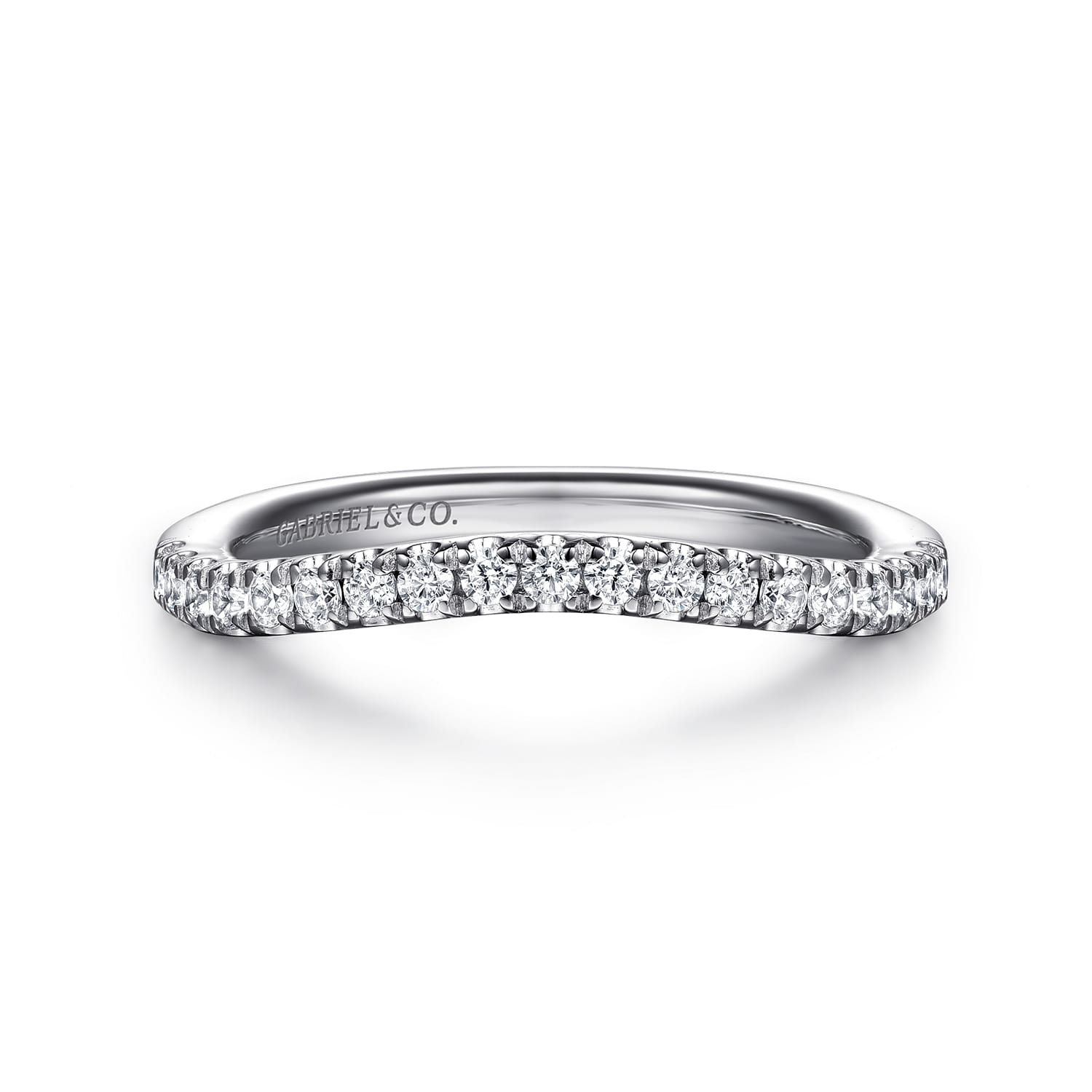 14K White Gold Diamond Wedding Band - 0.25 ct - Shot 1