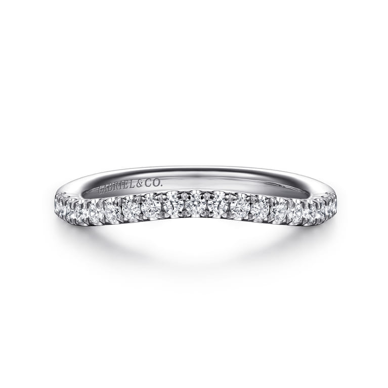14K White Gold Diamond Wedding Band - 0.25 ct - Shot 1