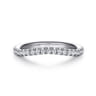 14K White Gold Diamond Wedding Band - 0.25 ct