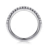 14K White Gold Diamond Wedding Band - 0.25 ct