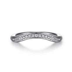 14K White Gold Diamond Wedding Band