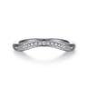 14K White Gold Diamond Wedding Band - 0.07 ct