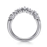 14K White Gold Diamond Wedding Band - 0.55 ct