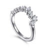 14K White Gold Diamond Wedding Band - 0.55 ct