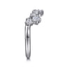 14K White Gold Diamond Wedding Band - 0.55 ct