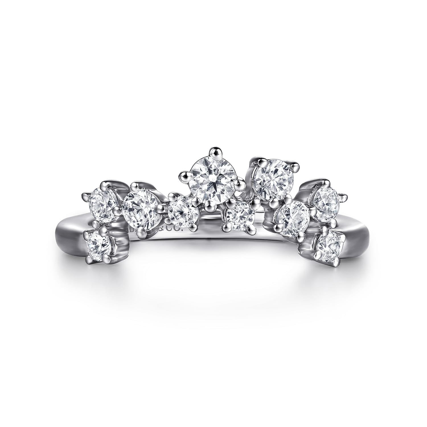 14K White Gold Diamond Wedding Band - 0.5 ct - Shot 1