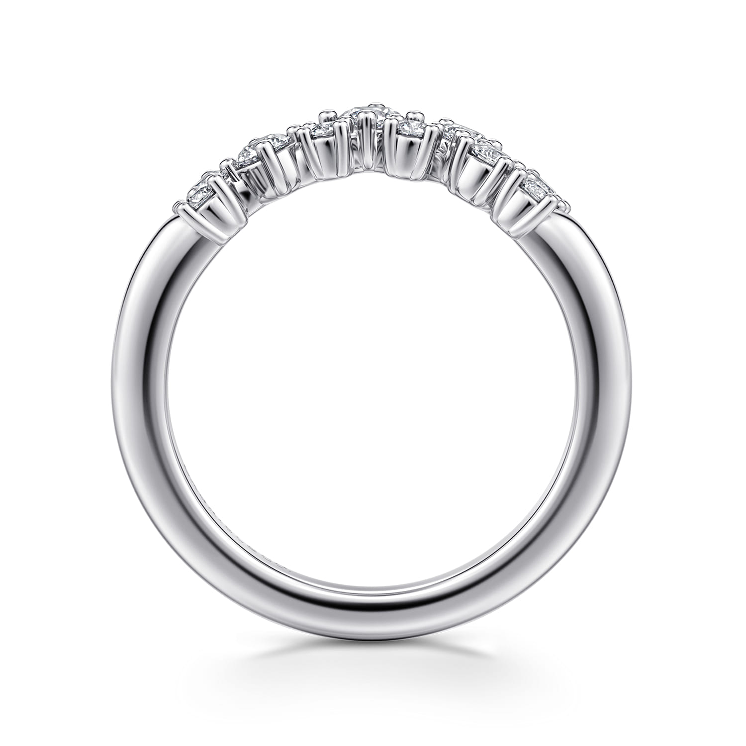 14K White Gold Diamond Wedding Band - 0.5 ct - Shot 2